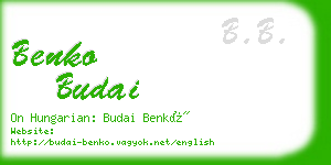benko budai business card